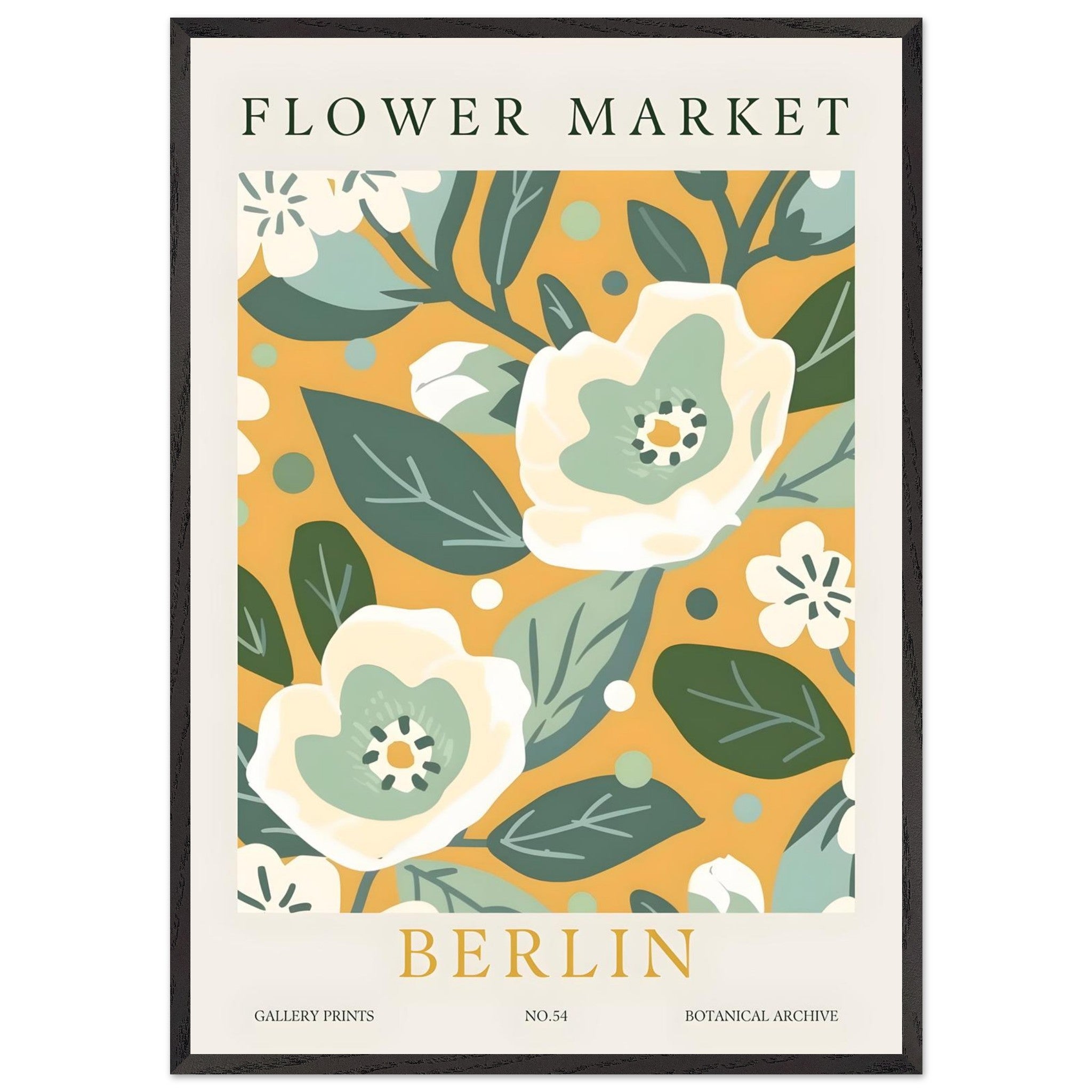 Artfulprints Poster met Lijst Flower market - Berlin I - 70x100 cm - M