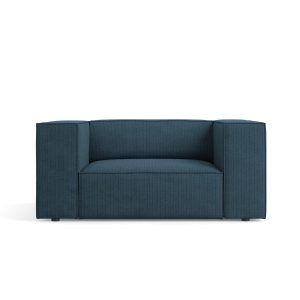 Cosmopolitan Design Fauteuil Arendal chenille met ribbeleffect, marine Cosmopolitan Design Fauteuil Arendal chenille met ribbeleffect, marine