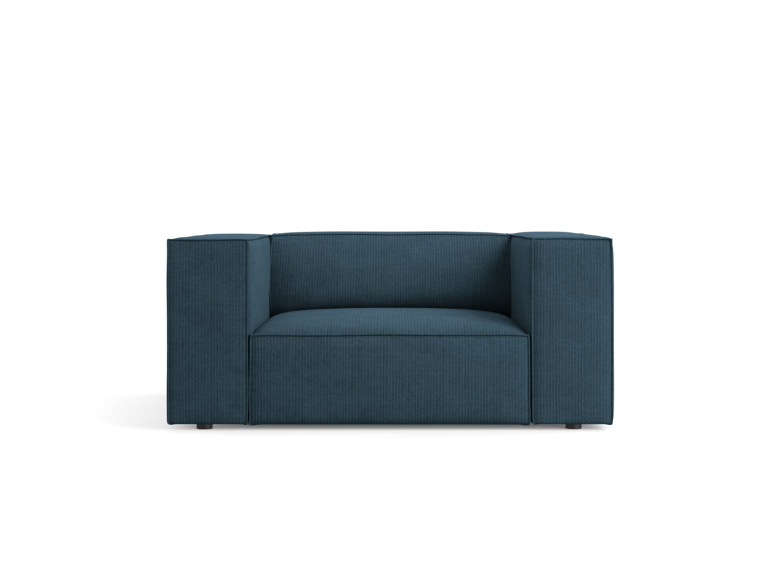 Cosmopolitan Design Fauteuil Arendal chenille met ribbeleffect, marine