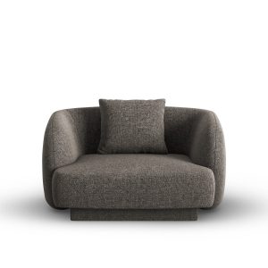 Cosmopolitan Design Fauteuil Tulum chenille, grijs – 90x103x70cm