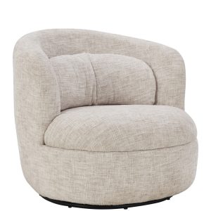 DÉJA Living Draaifauteuil Lilou – Greige Stof – Zithoogte 40cm DÉJA Living Draaifauteuil Lilou – Greige Stof – Zithoogte 40cm