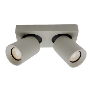 Artdelight spot Megano – 2 lichts – 20 x 11.5 cm – grijs Artdelight spot Megano – 2 lichts – 20 x 11.5 cm – grijs