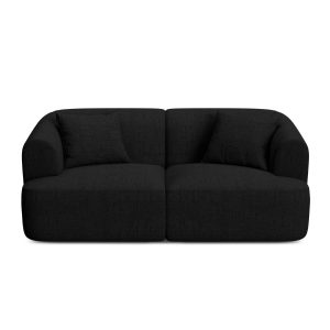 Cosmopolitan Design Modulaire bank Campi 2-zits, structurele stof zwar Cosmopolitan Design Modulaire bank Campi 2-zits, structurele stof zwar