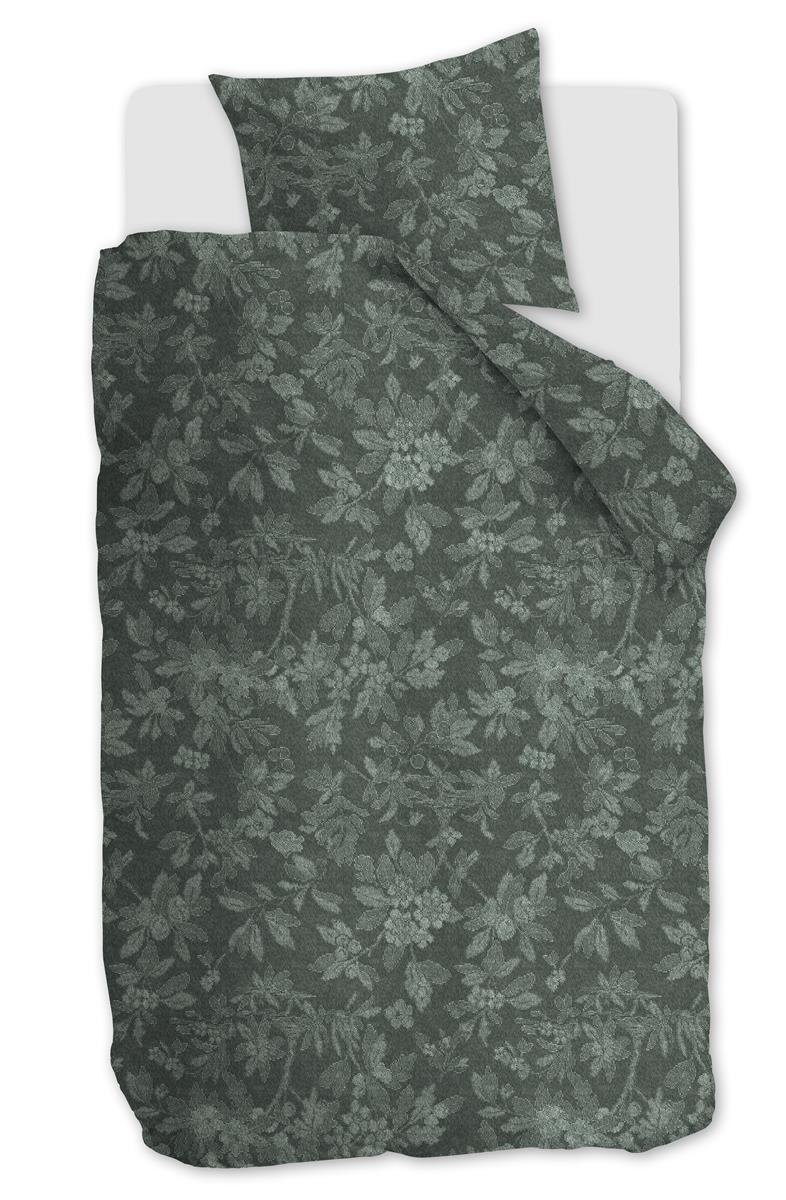 Beddinghouse Mea dekbedovertrek - Eenpersoons - 140x200/220 cm - Groen