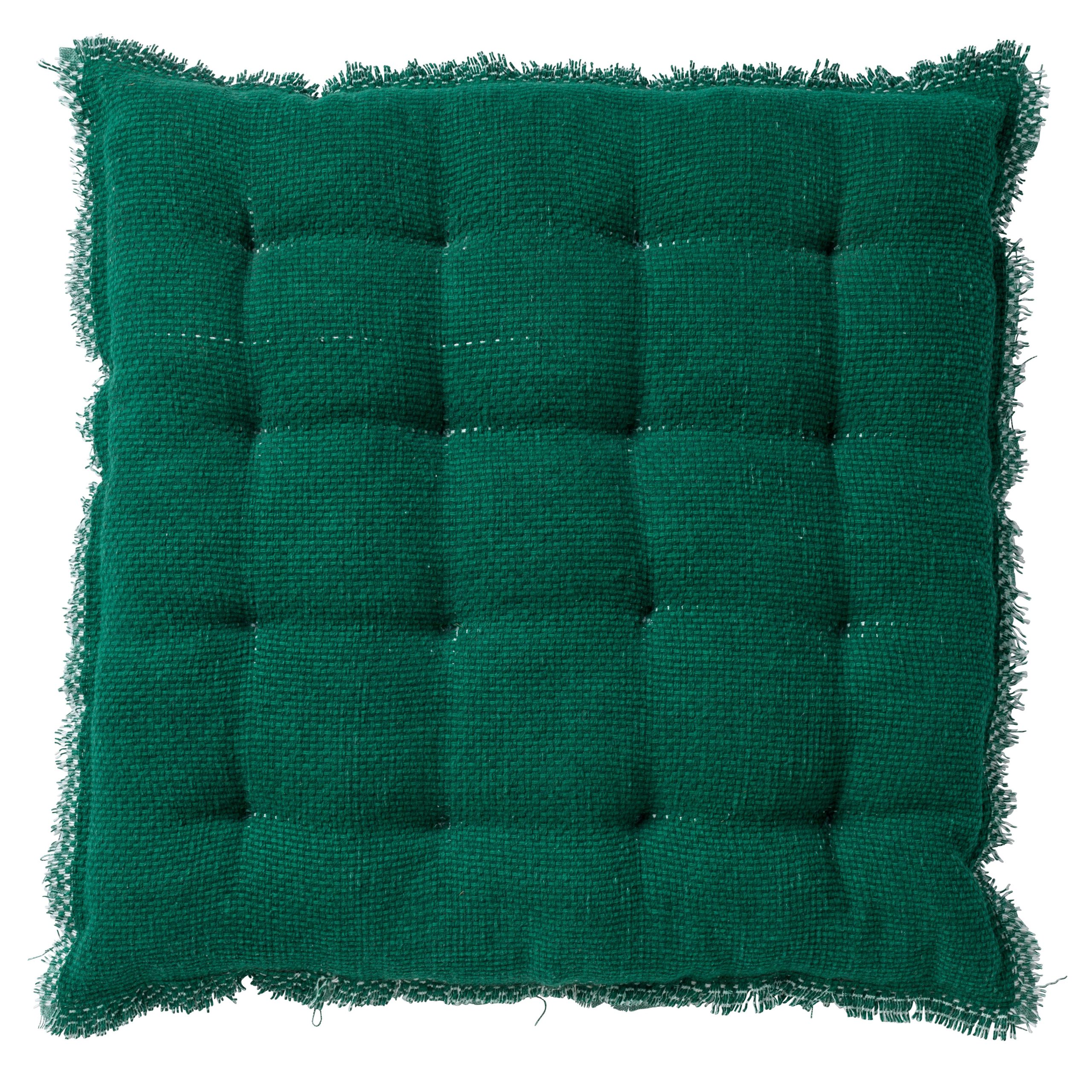 BURTO - stoelkussen 40x40 cm - gewassen katoen - Galapagos Green - gro