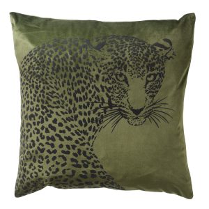 SIMBA – sierkussen 45×45 cm – dierenprint – panter – Chive – groen SIMBA – sierkussen 45×45 cm – dierenprint – panter – Chive – groen