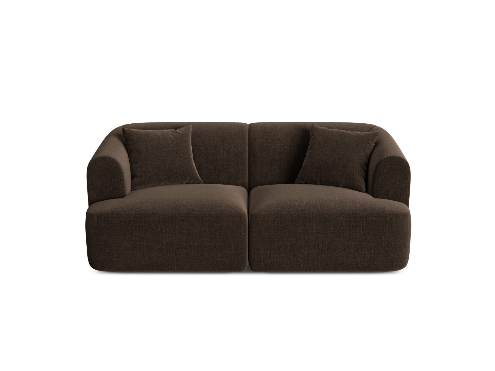 Cosmopolitan Design Modulaire bank Campi 2-zits, flueel chocolade - 90