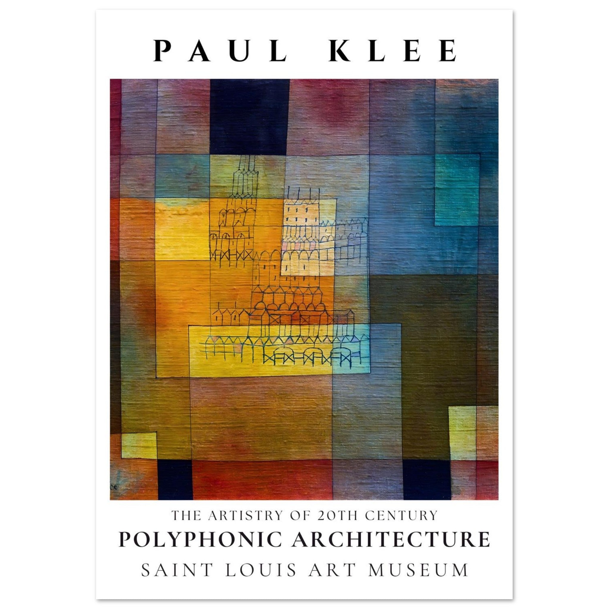 Artfulprints Poster Paul Klee - Polyphonic architecture - A4 21x29.7 c