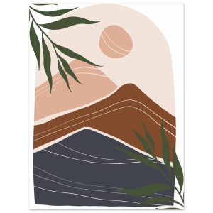 Artfulprints Poster Boho – Mountain sun – 30×40 cm – Bruin Artfulprints Poster Boho – Mountain sun – 30×40 cm – Bruin