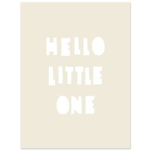 Artfulprints Poster Hello little one wit – 30×40 cm – Taupe Artfulprints Poster Hello little one wit – 30×40 cm – Taupe
