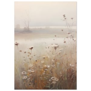 Artfulprints Poster Foggy flowerfield 1 – A4 21×29.7 cm – Taupe Artfulprints Poster Foggy flowerfield 1 – A4 21×29.7 cm – Taupe