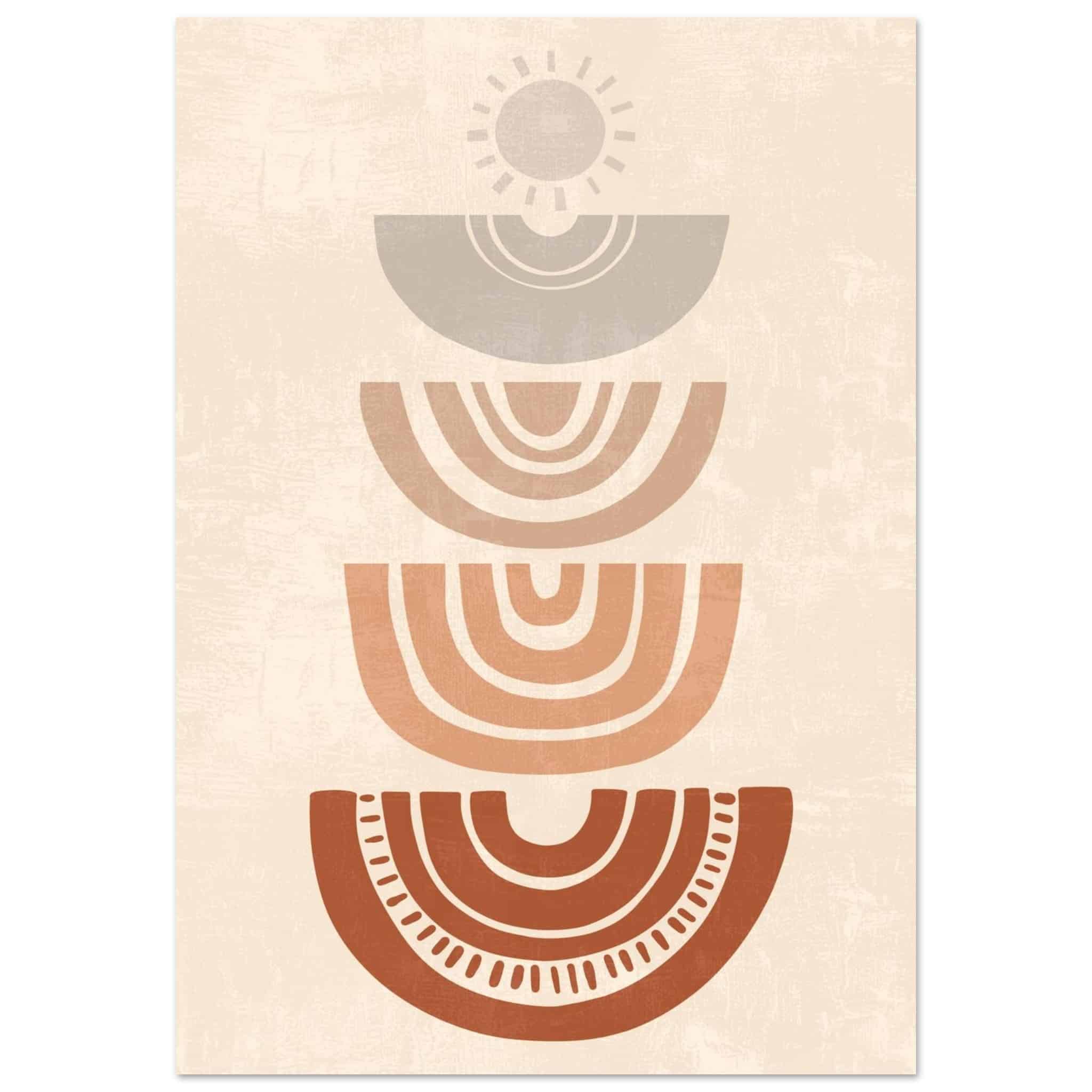 Artfulprints Poster Boho – Rising rhythm - 70x100 cm - Meerkleurig