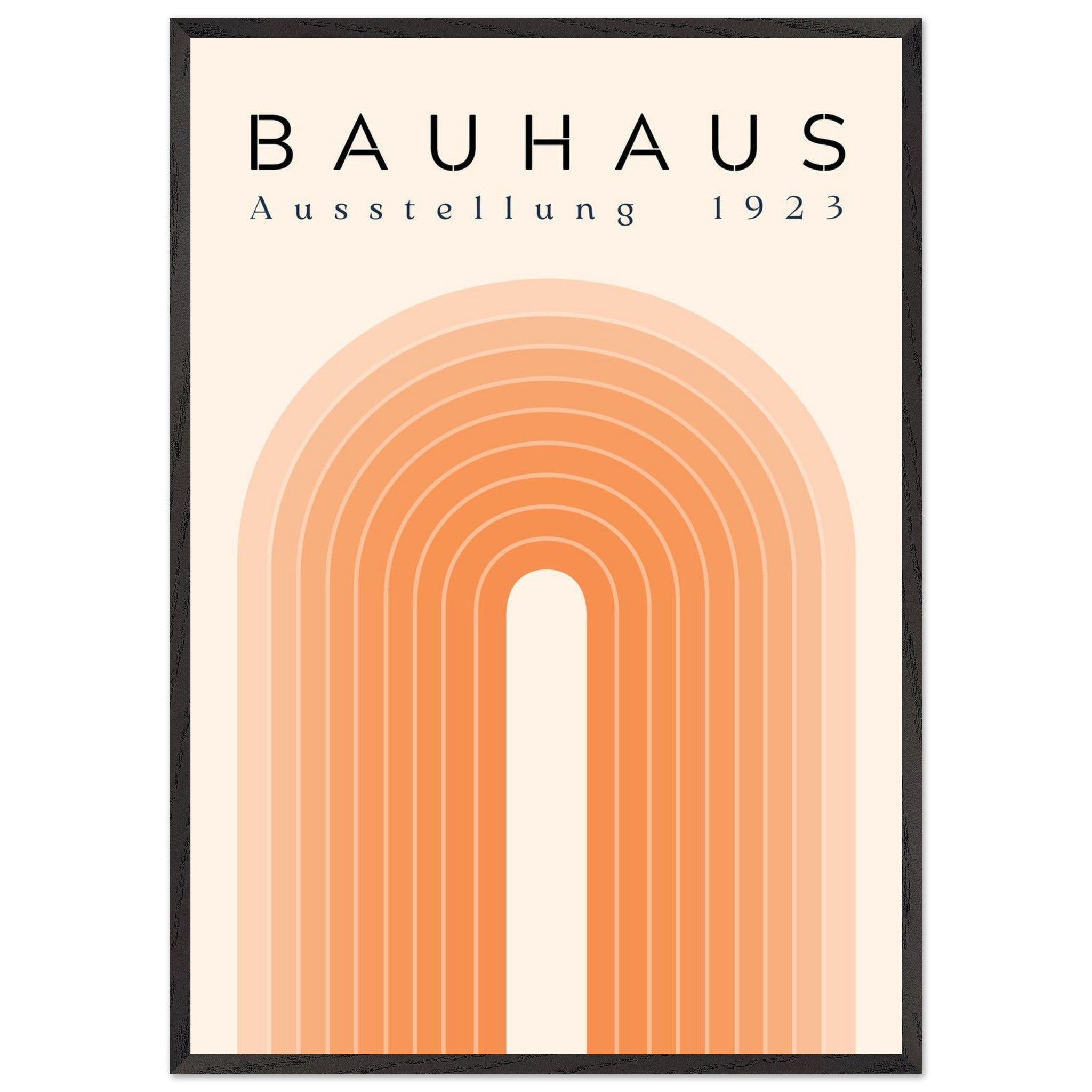 Artfulprints Poster met Lijst Bauhaus - Orange rainbow - 70x100 cm - O