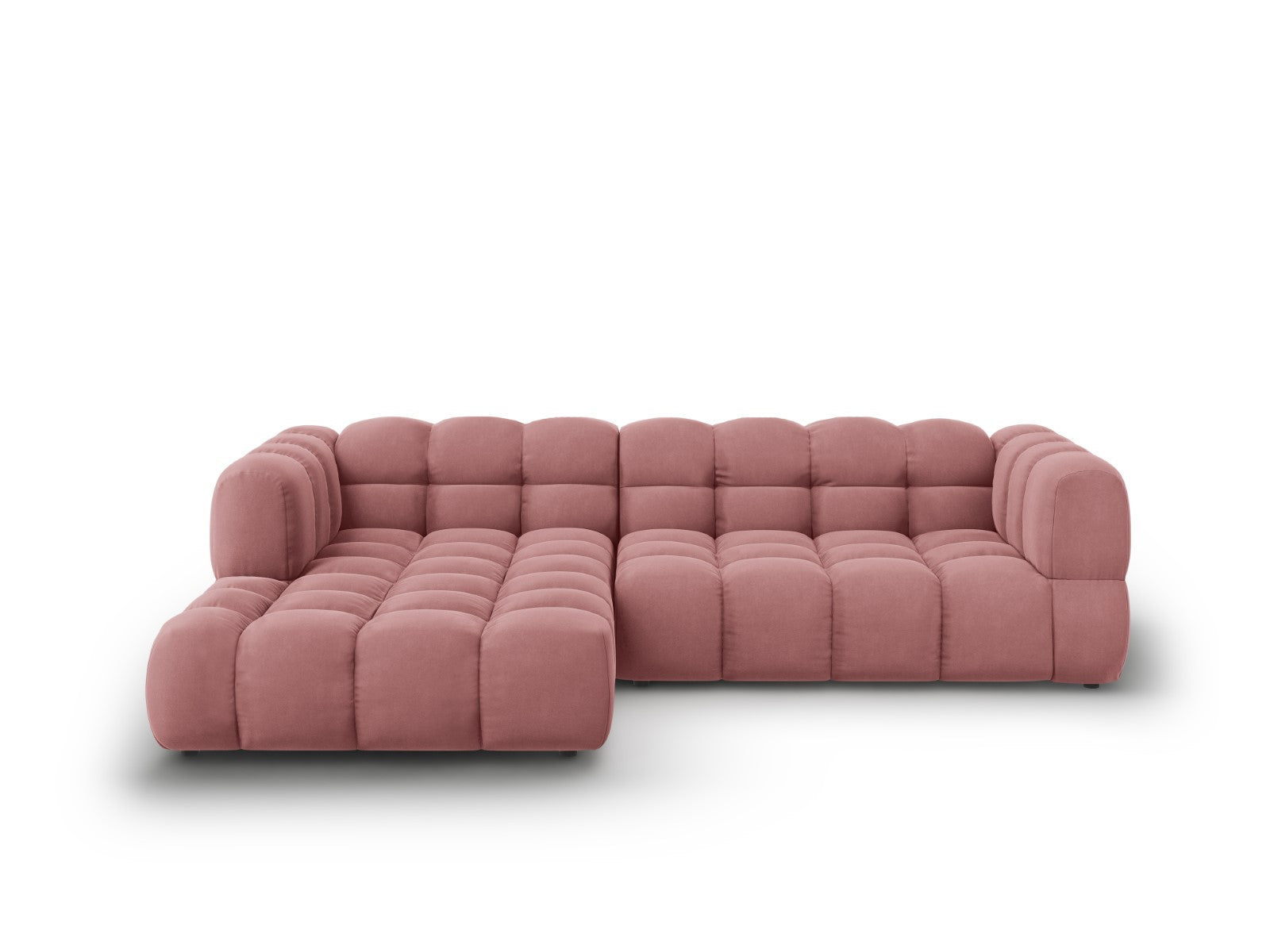 Cosmopolitan Design Modulaire hoekbank links Sky 4-zits, flueel, zalm
