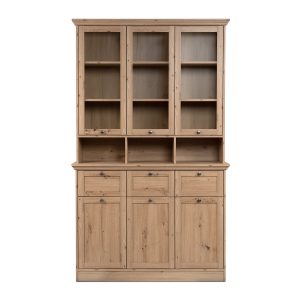 Calicosy – TIMBER Vitrinekast met 6 deuren – Eikenhout – 40x120x200 cm Calicosy – TIMBER Vitrinekast met 6 deuren – Eikenhout – 40x120x200 cm