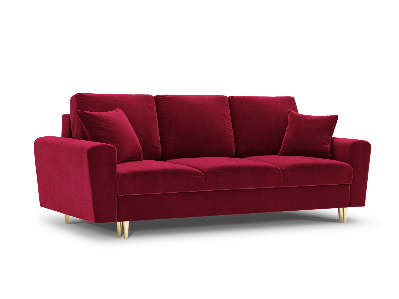 Cosmopolitan Design Slaapbank met opbergdoos Kyoto 3-zits, flueel, roo