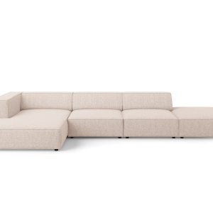Cosmopolitan Design linker hoekbank Arendal 5-zits, chenille, beige –