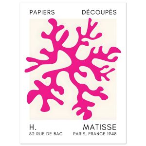 Artfulprints Poster Matisse – Dreamy coral flower pink – 30×40 cm – Ro Artfulprints Poster Matisse – Dreamy coral flower pink – 30×40 cm – Ro