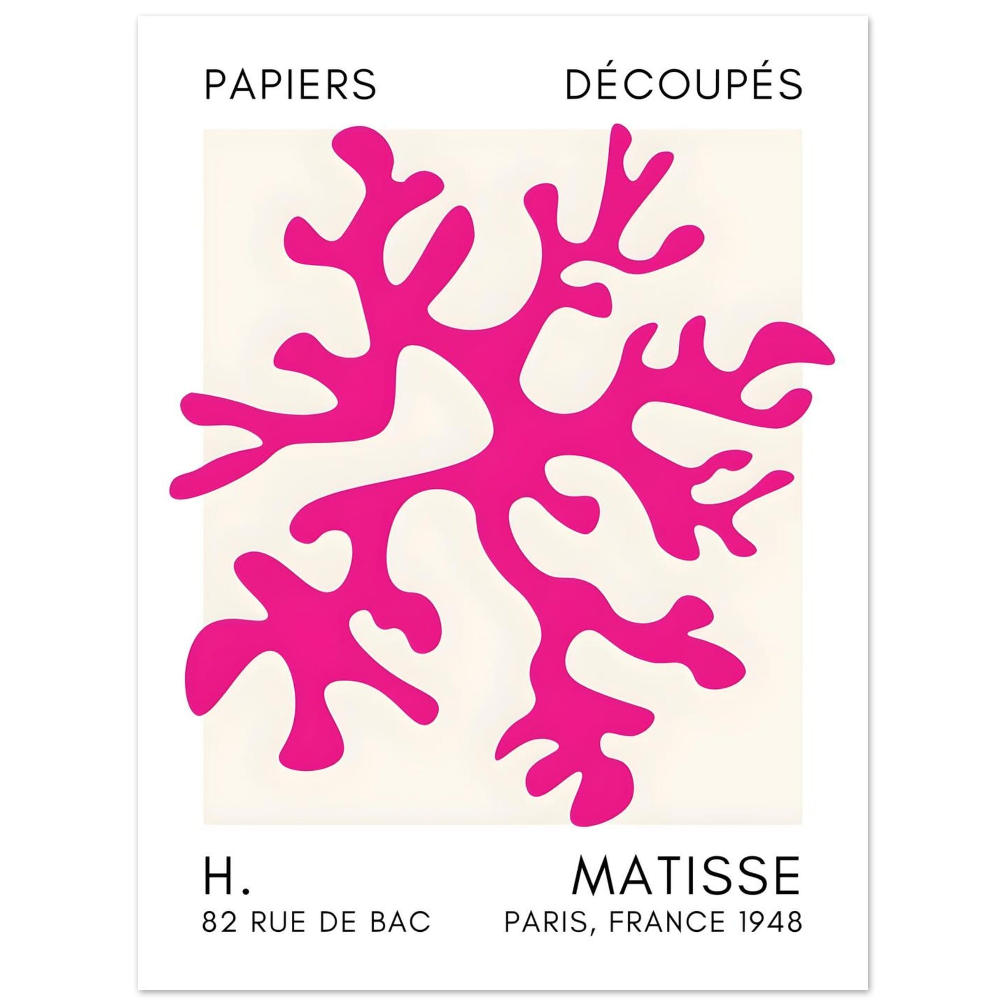 Artfulprints Poster Matisse – Dreamy coral flower pink - 30x40 cm - Ro