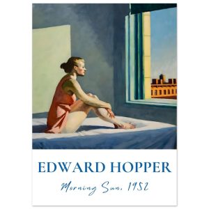 Artfulprints Poster Edward Hopper – Morning sun – 50×70 cm – Blauw