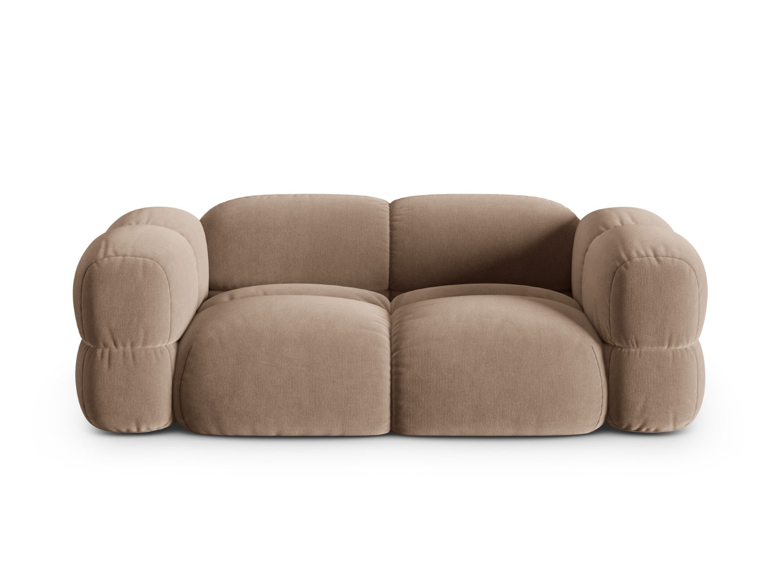 Cosmopolitan Design Bank Loretto 3-zits, flueel donkerbeige - 100x210x
