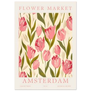 Artfulprints Poster Flower market – Amsterdam IV – 70×100 cm – Roze Artfulprints Poster Flower market – Amsterdam IV – 70×100 cm – Roze