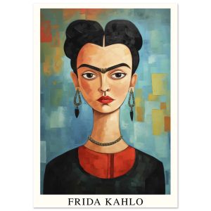 Artfulprints Poster Frida Kahlo – Painted artistic portrait – A4 21×29 Artfulprints Poster Frida Kahlo – Painted artistic portrait – A4 21×29