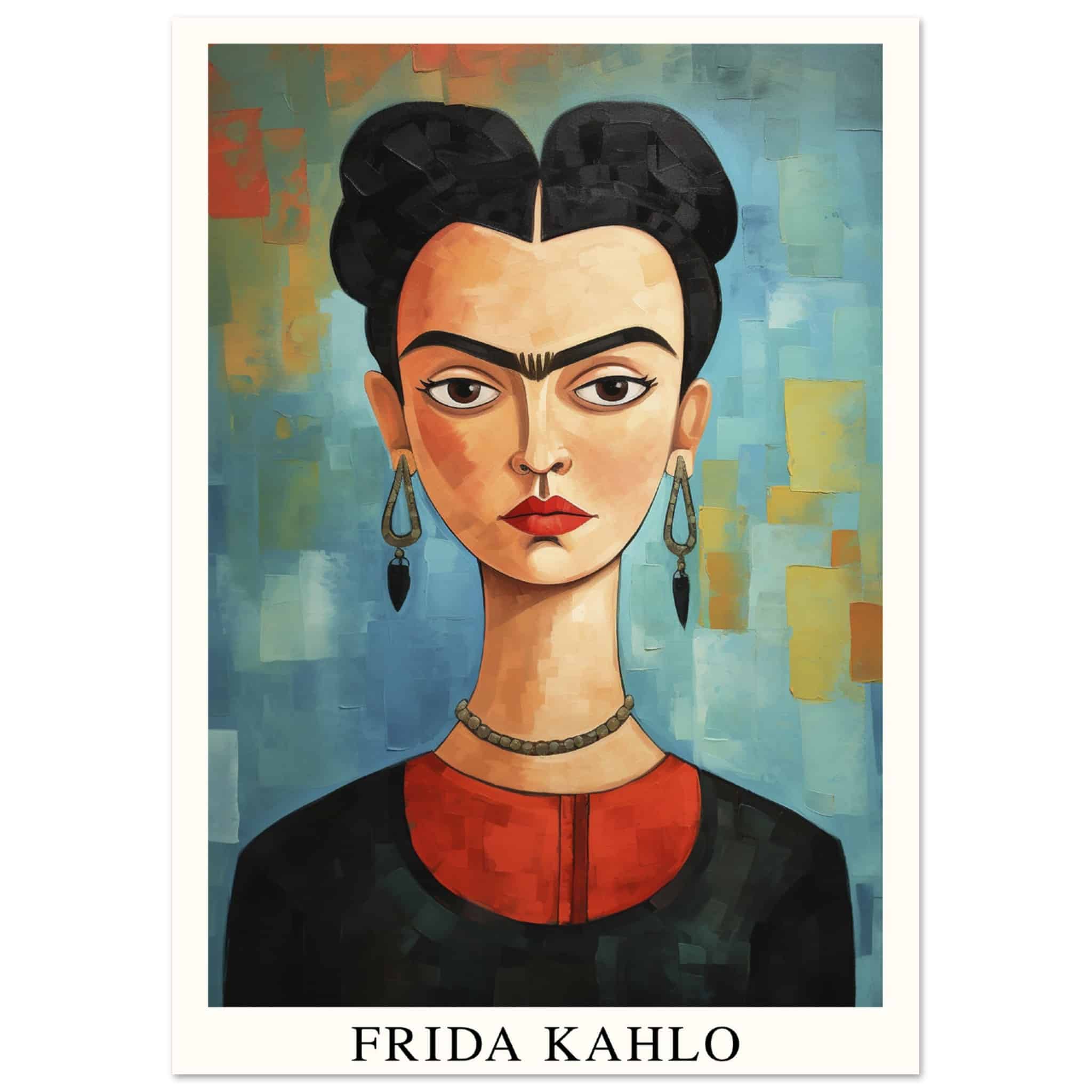 Artfulprints Poster Frida Kahlo - Painted artistic portrait - A4 21x29