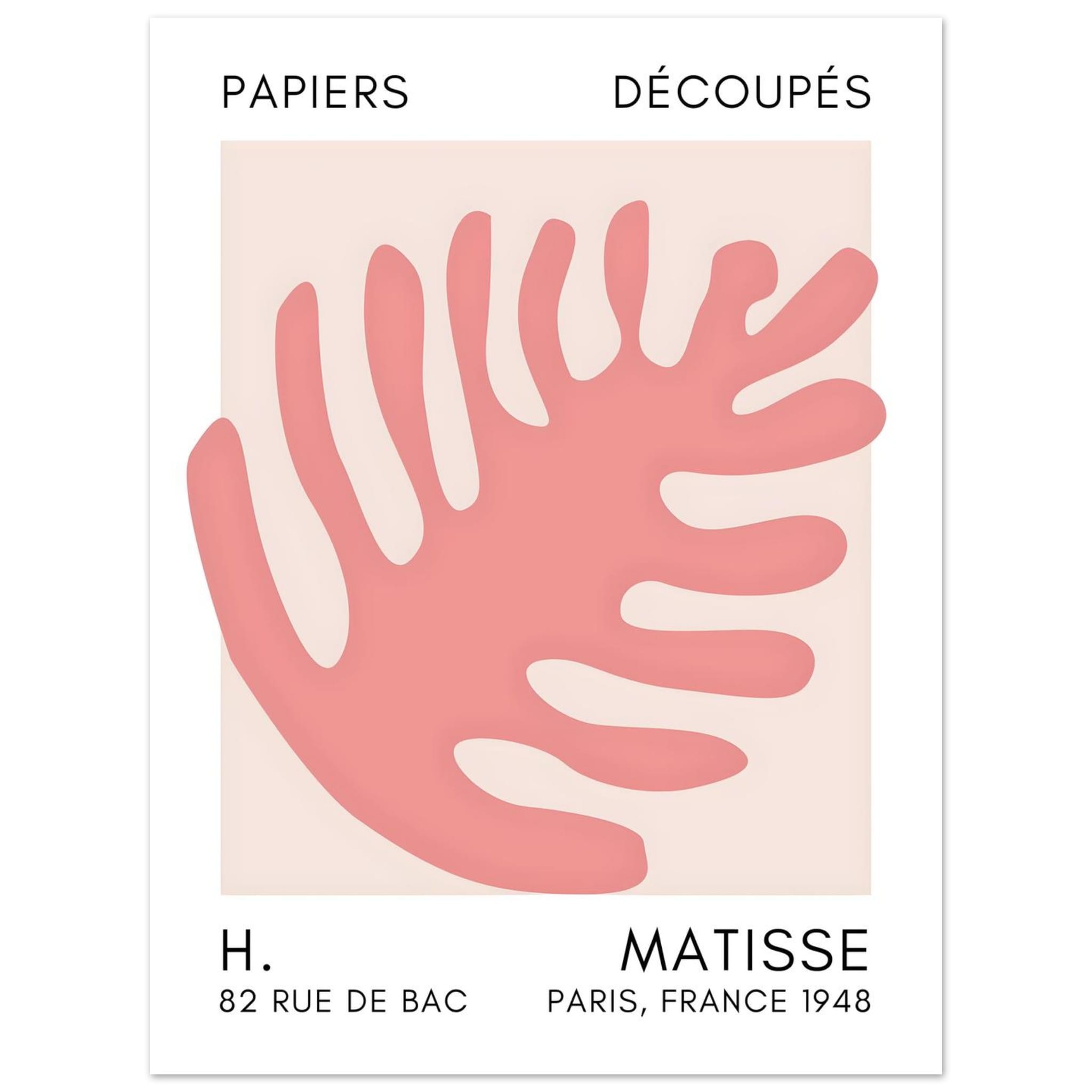 Artfulprints Poster Matisse – Coral bloom taupe - 30x40 cm - Taupe
