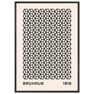 Artfulprints Poster met Lijst Bauhaus – 1919 beehive – 70×100 cm – Zwa
