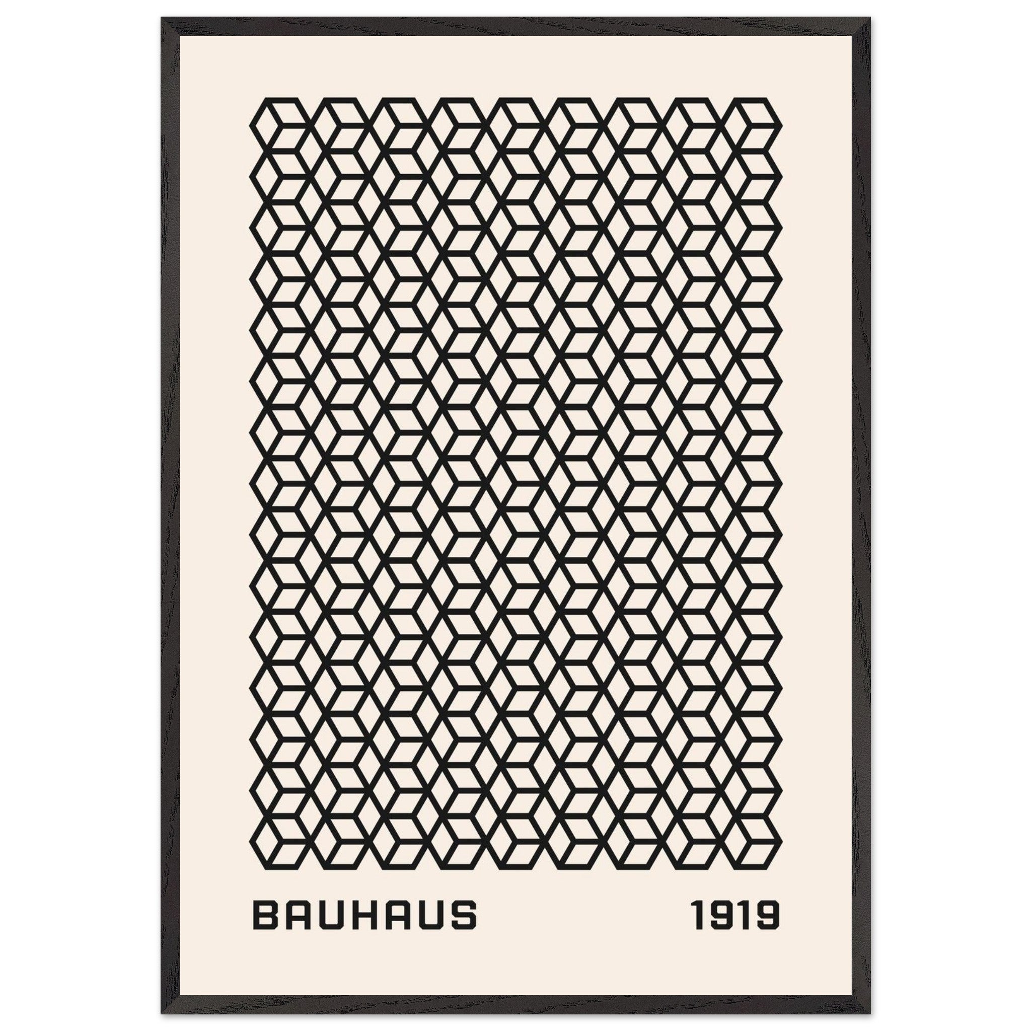 Artfulprints Poster met Lijst Bauhaus - 1919 beehive - 70x100 cm - Zwa