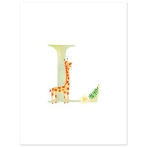 Artfulprints Poster Letter L kindernaam – 30×40 cm – Meerkleurig