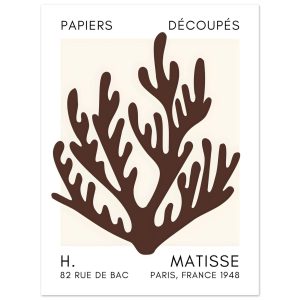 Artfulprints Poster Matisse – Coral harmony brown – 30×40 cm – Bruin Artfulprints Poster Matisse – Coral harmony brown – 30×40 cm – Bruin