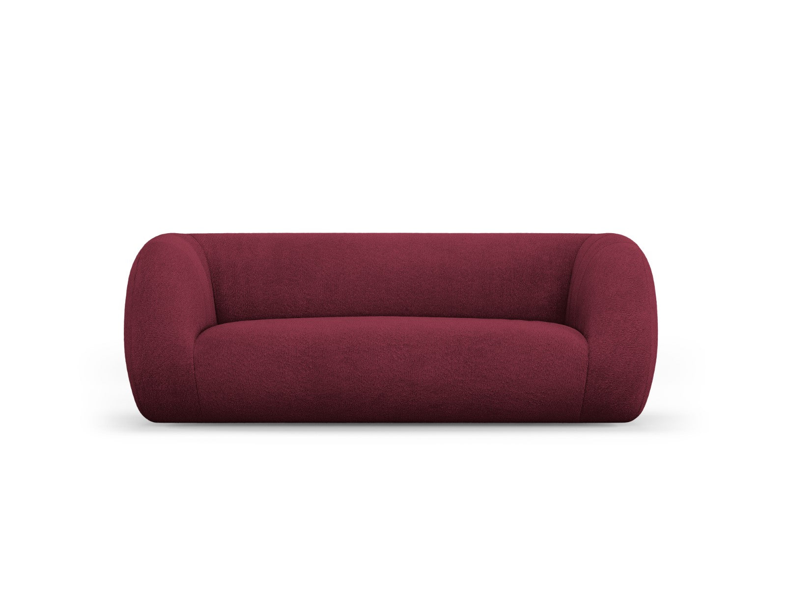 Cosmopolitan Design Bank Essen 2-zits, boucle, bordeaux - 95x210x86cm