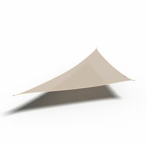 Coolfit schaduwdoek driehoek 90° gebroken wit 400 x 400 x 570 cm