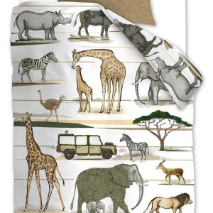 Beddinghouse Kids Jeep Safari dekbedovertrek – Eenpersoons – 140×200/2 Beddinghouse Kids Jeep Safari dekbedovertrek – Eenpersoons – 140×200/2