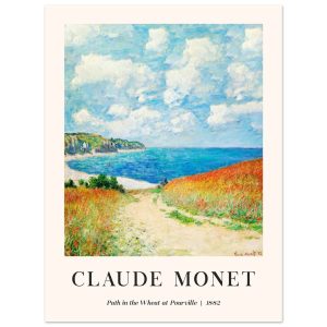 Artfulprints Poster Claude Monet – Path in the weath at Pourville – 30 Artfulprints Poster Claude Monet – Path in the weath at Pourville – 30