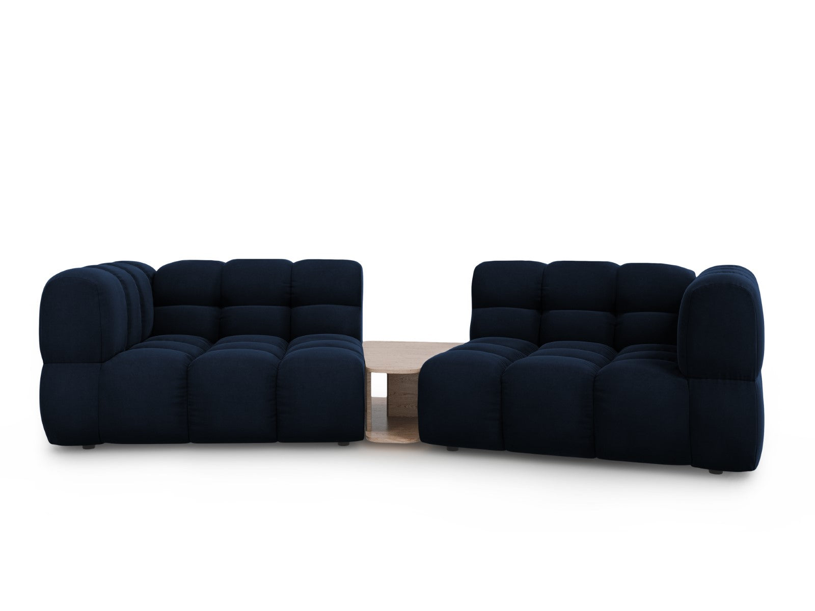Cosmopolitan Design Modulaire bank Sky 2-zits, flueel, koningsblauw -