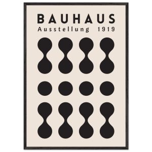 Artfulprints Poster met Lijst Bauhaus – Ausstellung 1919 – 70×100 cm –