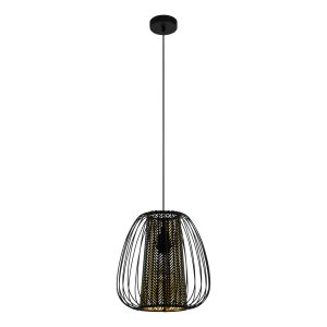 EGLO hanglamp Curasao – e27 – ø 33,5 cm – zwart/goud EGLO hanglamp Curasao – e27 – ø 33,5 cm – zwart/goud