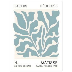 Artfulprints Poster Matisse – Seabed shapes turquoise – 30×40 cm – Tur Artfulprints Poster Matisse – Seabed shapes turquoise – 30×40 cm – Tur