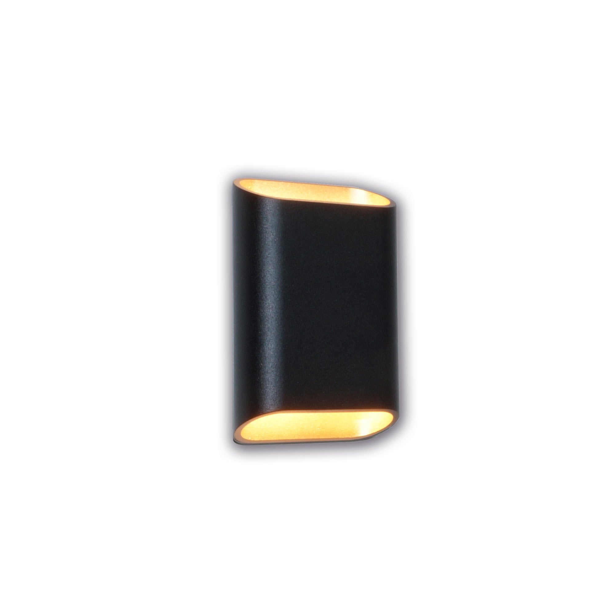 Artdelight wandlamp Diaz - 2 lichts - 4 x 15 cm - zwart goud