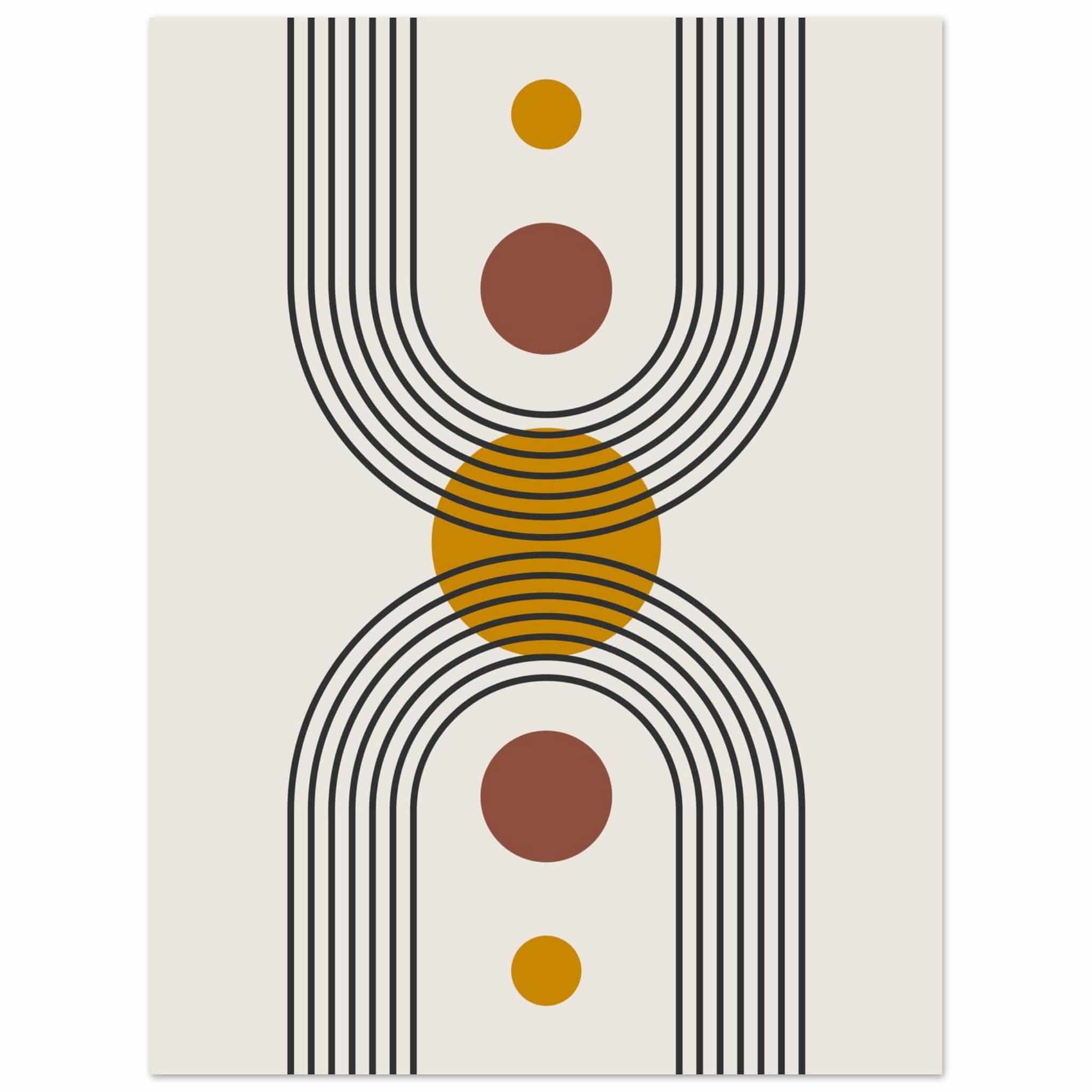Artfulprints Poster Boho – Solar form - 30x40 cm - Meerkleurig