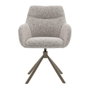 DÉJA Living Eetkamerstoel Noé – Beige/Taupe – Draaibaar – Set van 2 DÉJA Living Eetkamerstoel Noé – Beige/Taupe – Draaibaar – Set van 2
