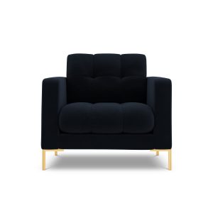 Cosmopolitan Design Fauteuil Bali flueel, donkerblauw – 96x87x75cm Cosmopolitan Design Fauteuil Bali flueel, donkerblauw – 96x87x75cm