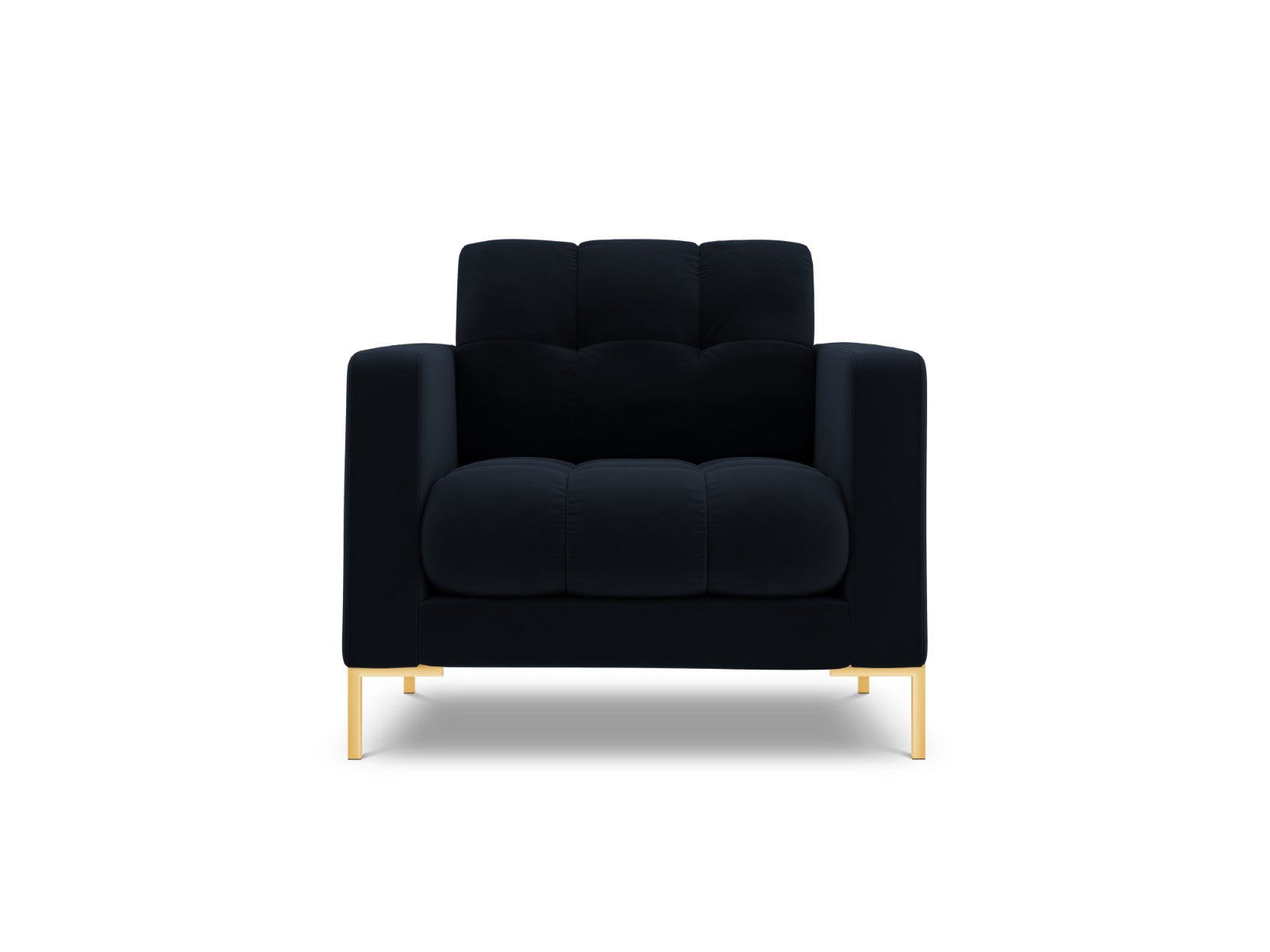 Cosmopolitan Design Fauteuil Bali flueel, donkerblauw - 96x87x75cm