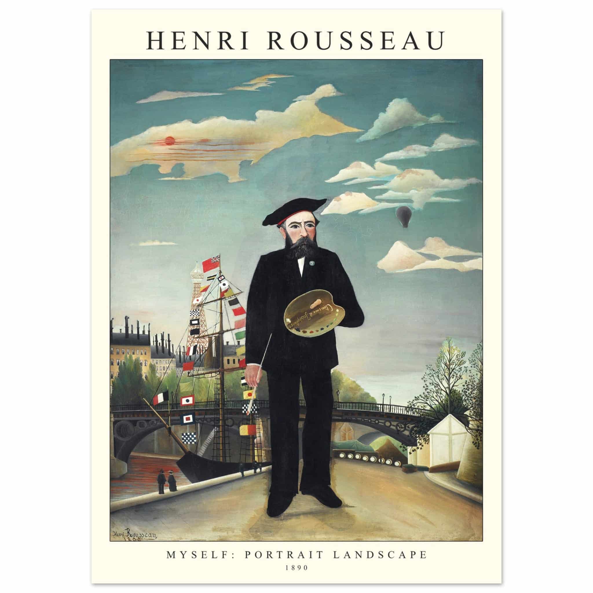 Artfulprints Poster Henri Rousseau - Portrait landscape - 50x70 cm - B