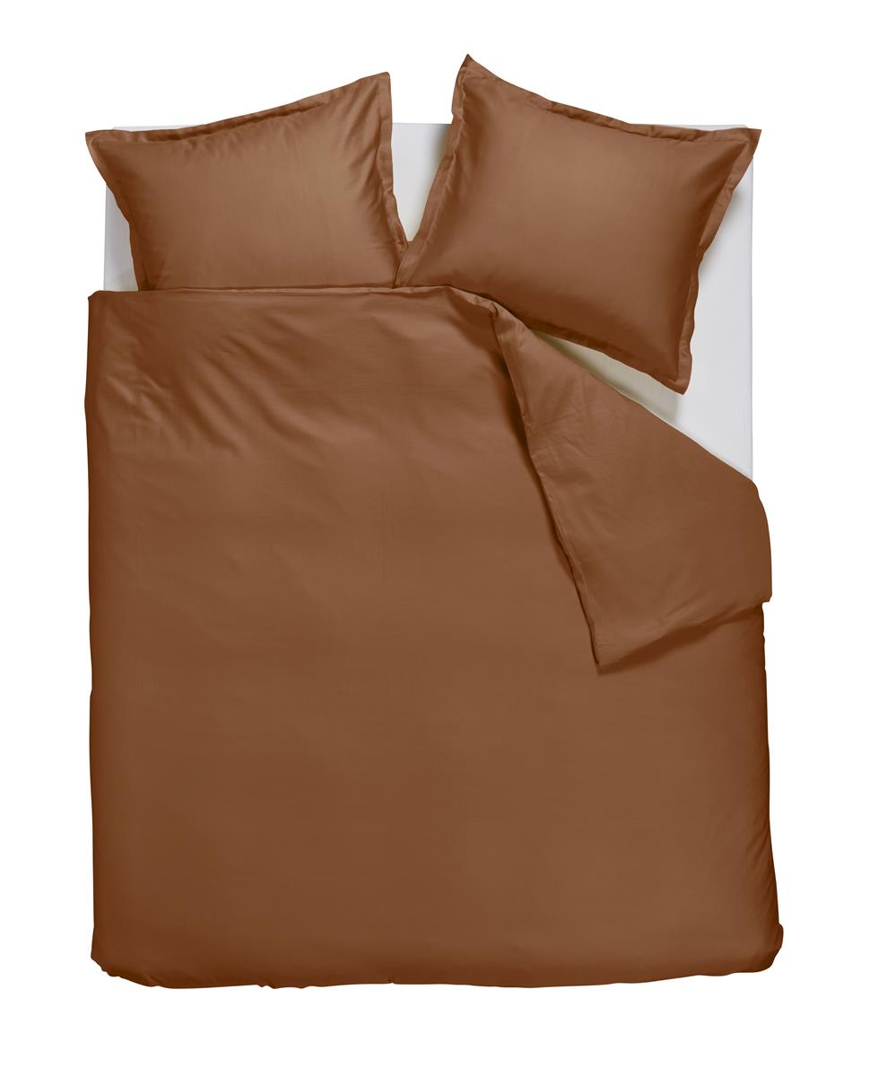 Ambiante Satin Uni dekbedovertrek - Lits-Jumeaux - 240x200/220 cm - Br