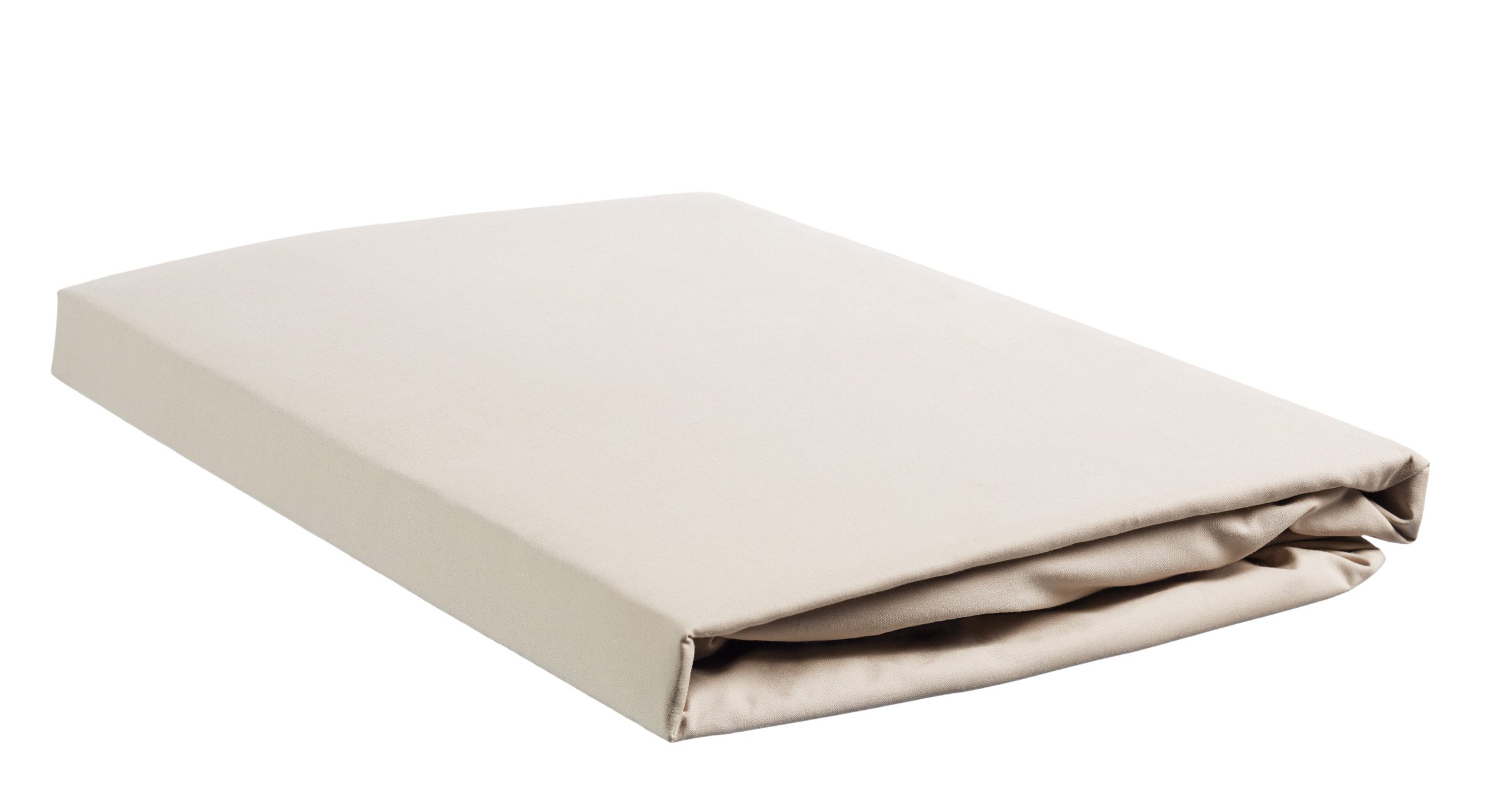 Ambiante topper hoeslaken Cotton Uni TD - 120x200 cm - zand