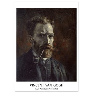Artfulprints Poster Vincent van Gogh – Self-portrait with pipe – 70×10 Artfulprints Poster Vincent van Gogh – Self-portrait with pipe – 70×10